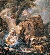 Jean-Baptiste Deshays The Flight into Egypt oil painting artist